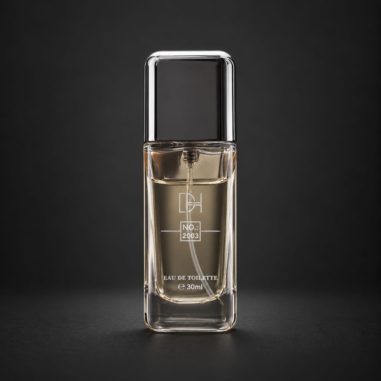 Frasco transparente com tampa prateada do perfume D'Hermosa NO. 2003 de 30 mL